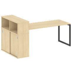 Метал Систем Куатро Стол письменный с шкафом-купе на О-образном м/к 40БО.РС-СШК-3.5 Т