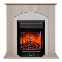 Электрокамин RealFlame Hanna STD LO светлый дуб с очагом Majestic Lux Black