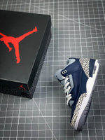 AIR JORDAN 3 RETRO GEORGETOWN MIDNIGHT NAVY/CEMENT GREY/WHITE