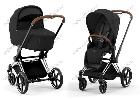 Детская коляска Cybex Priam IV 2 в 1 Sepia Black шасси Chrome