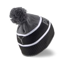 Шапка спорт. PUMA Ws Pom Beanie, 02403901, 100% полиэстер, черно-серый