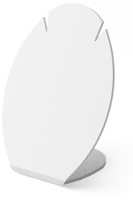 Подставка для колье/овал/2 прорези/ПЭТ карман для бирки