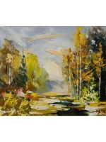 Картина маслом Осень Хонков
