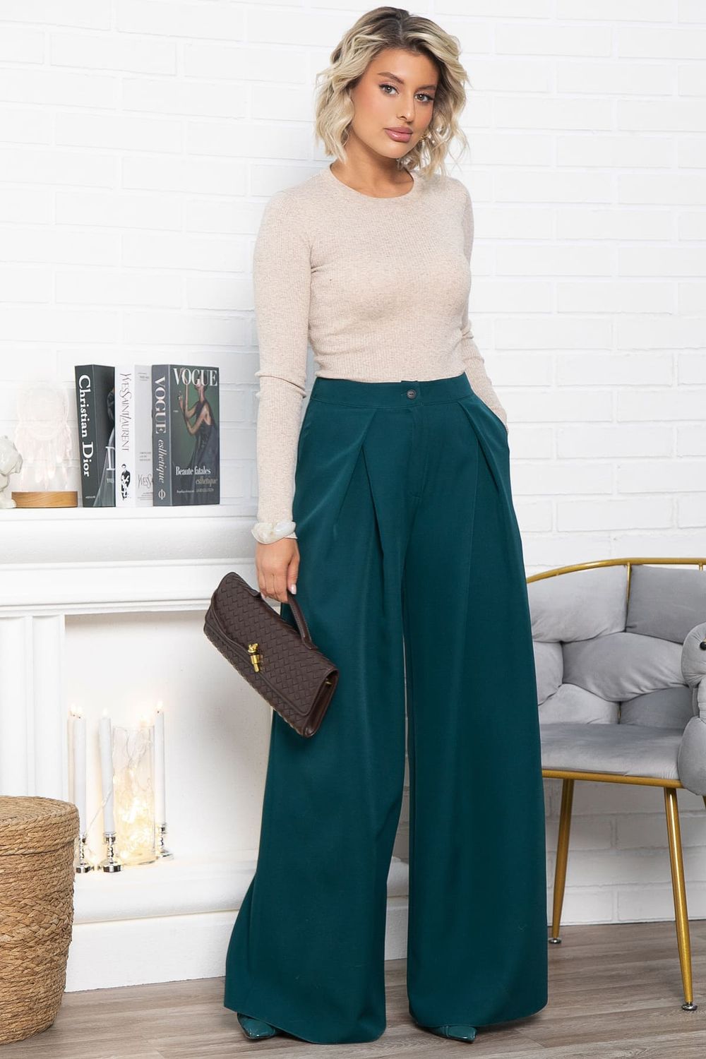 Брюки Безусловный приоритет (изумруд) Б15037-5М LT Collection