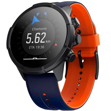 Ремешок 24 мм Elegant для Suunto 9 Baro, Suunto 7, Suunto Spartan Sport силиконовый (Темно-синий/оранжевый)