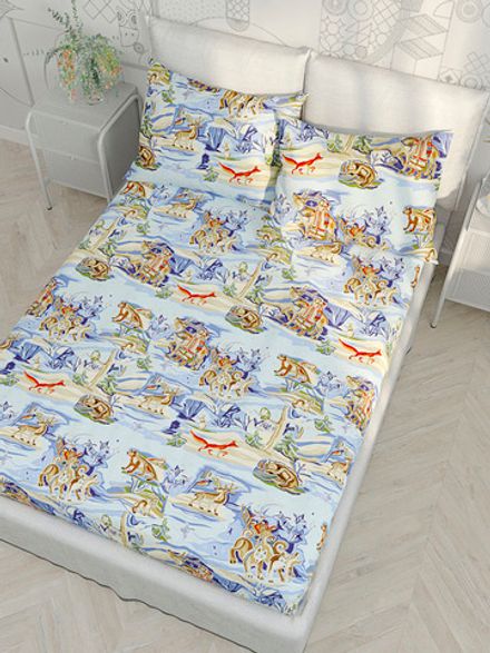 Простынь Сказка "Сказки севера" 200х215 см, перкаль