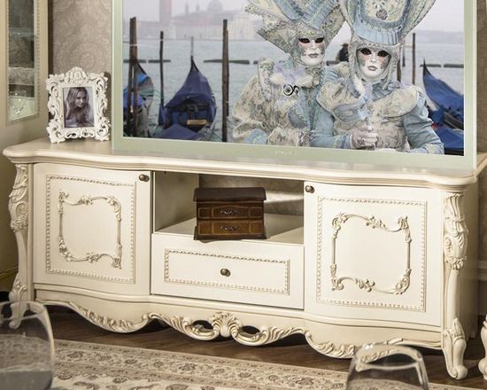 Тумба-ТВ ДЖОКОНДА крем глянец