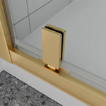 Душевая дверь Veconi Ottimo P30 G, 800x1900, золото брашинг, стекло матовое