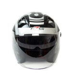 Шлем мото открытый HIZER J228 №2 (XL) black/gray