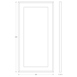 Зеркало Evoform в багетной раме со встроенным LED-светильником 26,5 W 60x120 см