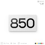 Номер на дверь 850, табличка на дверь для офиса, квартиры, кабинета, аудитории, склада, белая 120х70 мм, Айдентика Технолоджи