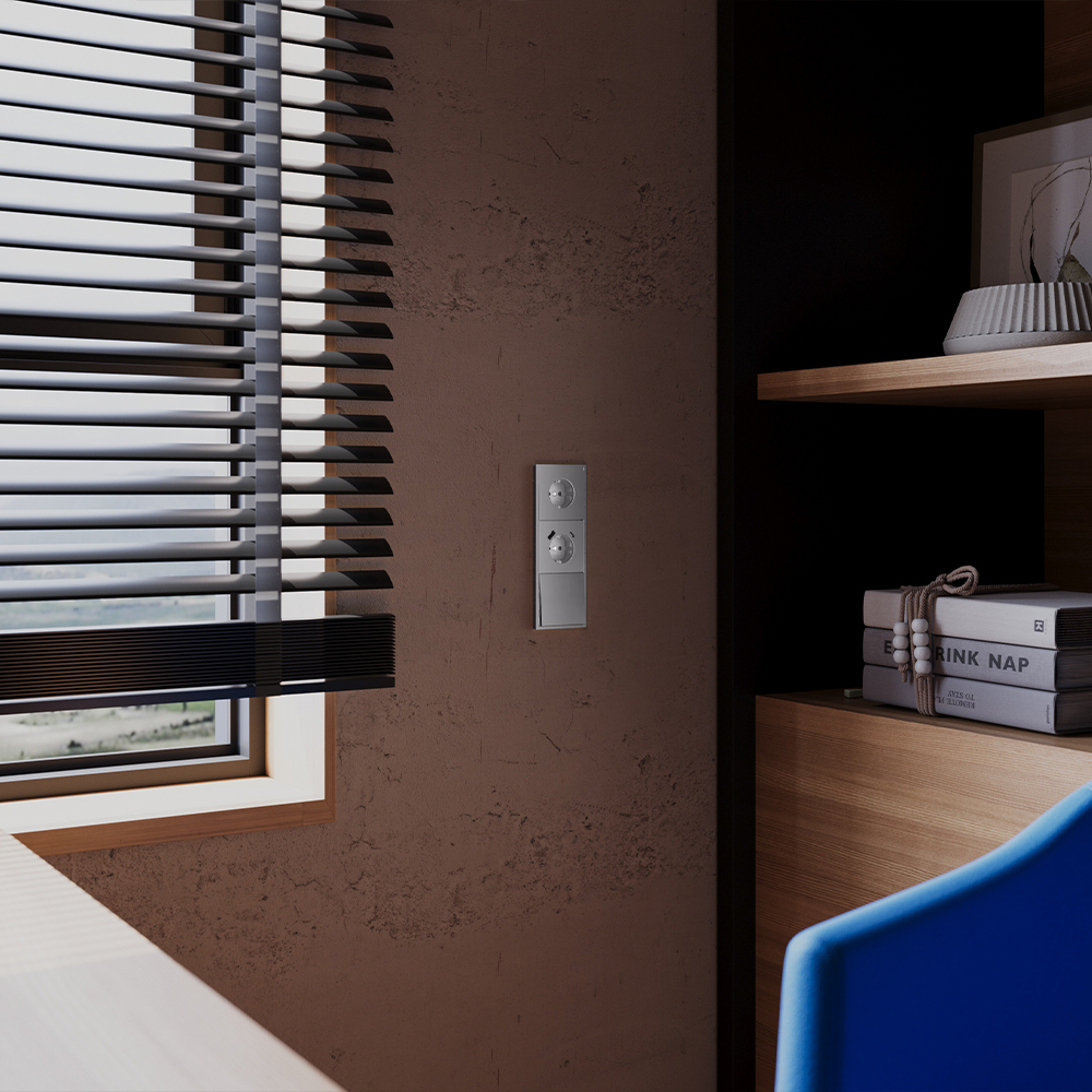 Клавиша для выключателя/переключателя одноклавишного, S70 Metal (никель)