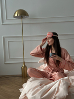 Комплект из тенселя Те Амо | кимоно, брюки, маска для сна, резинка для волос