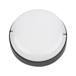 ULW-Q293 12W-4000К IP65 BLACK Светильник светодиодный влагозащищенный. Круг. Белый свет 4000K. Диаметр 135 мм. Корпус черный. ТМ Volpe