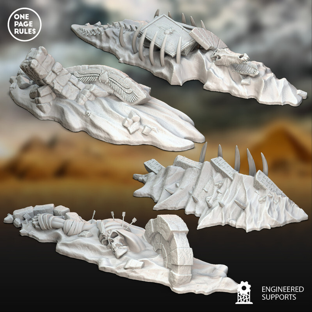 Grand Alliance Death Tomb Kings террейн баррикада 1 шт. миниатюра для dnd, днд, pathfinder, фентези, Настольная игра, НРИ, Варгейм, РПГ
