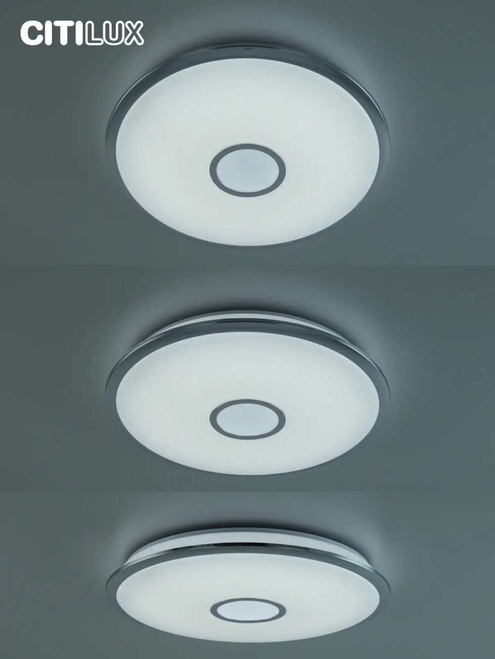 Citilux Старлайт Смарт CL703A60G Умная люстра Хром