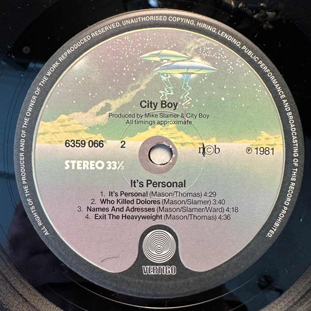 City Boy - It's Personal (Норвегия 1981г.)