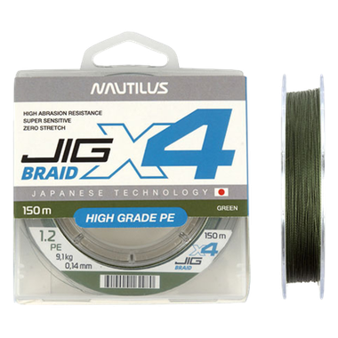 Шнур Nautilus X4 Jig Braid Green 150м -