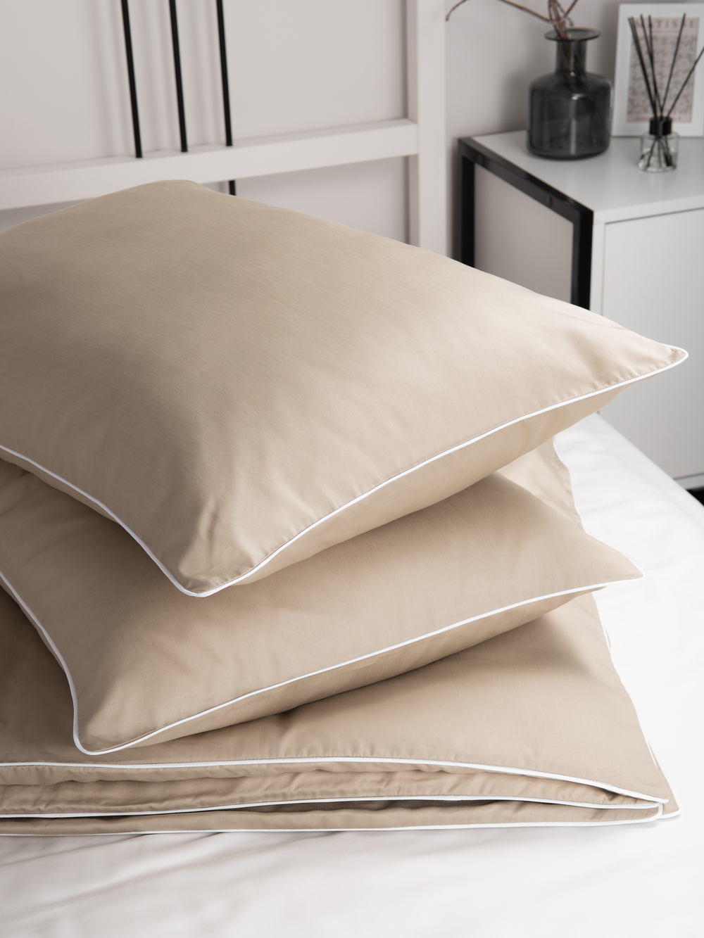 Наволочки сатин 50х70 бежевые купить