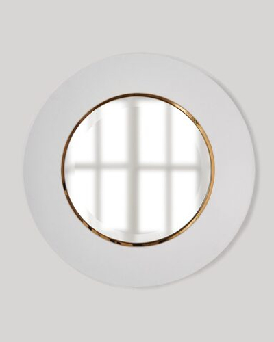 Белое настенное зеркало “Портердейл”