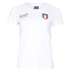 Женская теннисная футболка EA7 Woman Jersey T-shirt - white