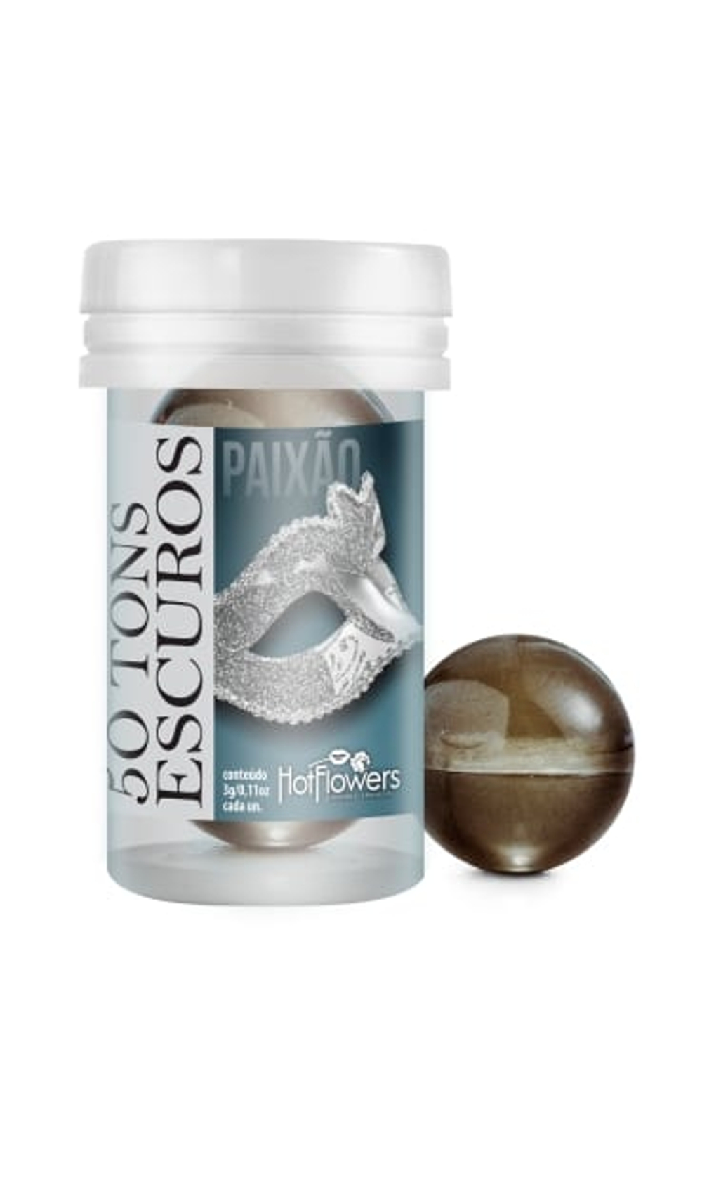 Интимный гель 50 TONS PASSION в виде 2-х шариков с разогревающим эффектом.