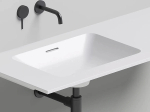 Раковина врезная снизу столешницы Salini MAREA 06 1802206M 55 из искусственного камня S-Stone, белая матовая