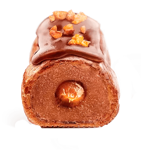 Пирожные «Эклеры» с шоколадным заварным кремом и соленой карамелью 50г. 40шт