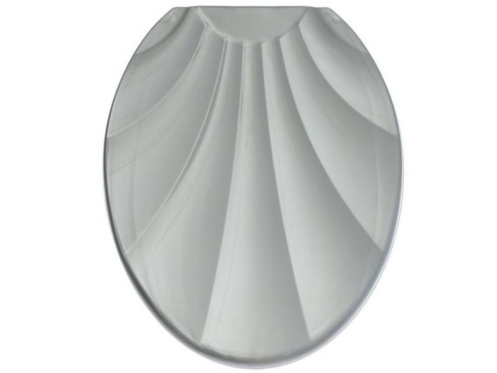 Сиденье для унитаза "Ракушка" серебристый перламутр