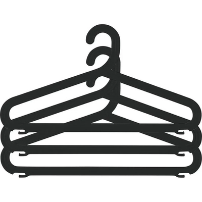 Набор вешалок плоских 3шт, Черные