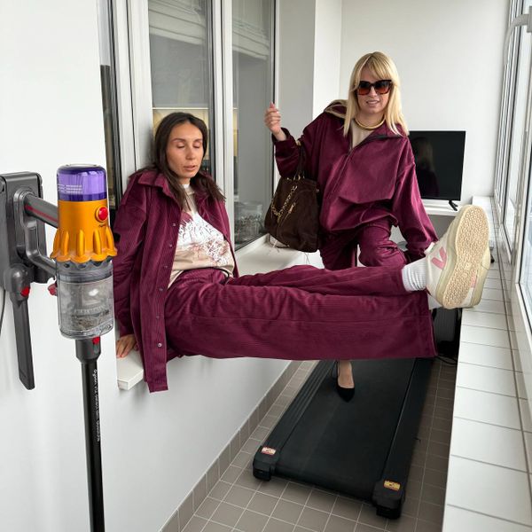 Брюки вельветовые #6 бордовые - фото 12