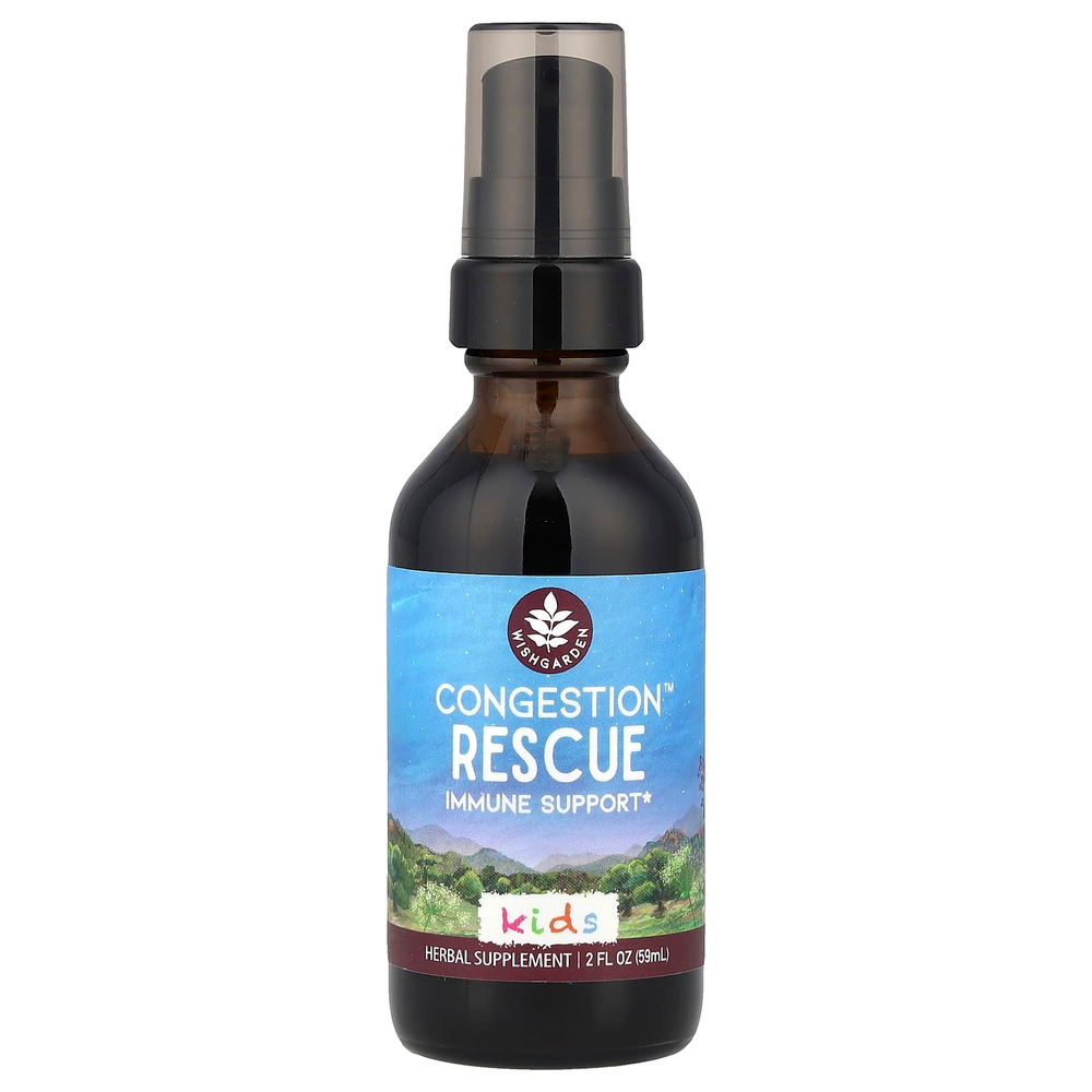 WishGarden Herbs, Kids, Congestion ™ Rescue, 59 мл (2 жидк. Унции)