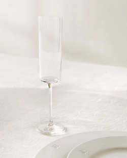 ZARA HOME ПРЯМОЙ ХРУСТАЛЬНЫЙ БОКАЛ-ФЛЕЙТА ДЛЯ ИГРИСТОГО ВИНА