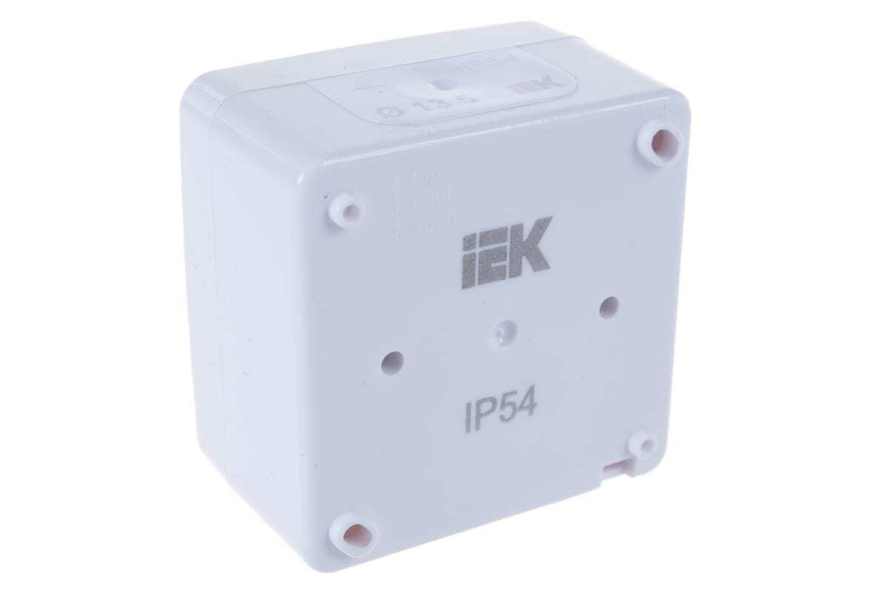 Выключатель 1-клавишный для открытой установки ВС20-1-0-ГПБ IP54 ГЕРМЕС PLUS (цвет клавиши: белый) IEK