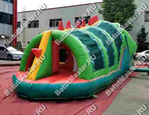 Коммерческий надувной батут "Тоннель Крокодил"