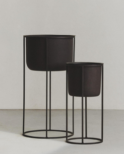 Zara Home Кашпо из металла, цвет чёрный, 45.5 см