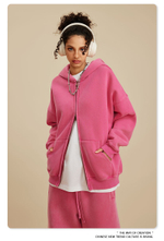 Женский американский модный брендовый костюм с эффектом потёртости и капюшоном,бархатная толстовка с двойной молнией