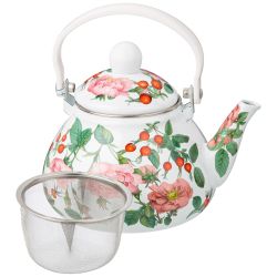 ЧАЙНИК AGNESS ЭМАЛИРОВАННЫЙ СЕРИЯ "ШИПОВНИК", 1,3 Л