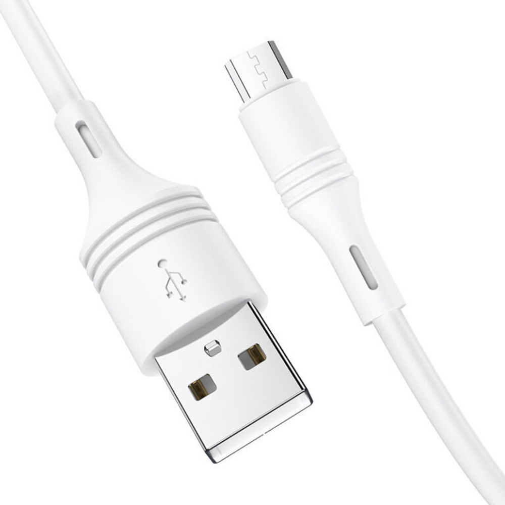 Кабель Borofone BX43 USB-microUSB 2.4A 1м PVC White