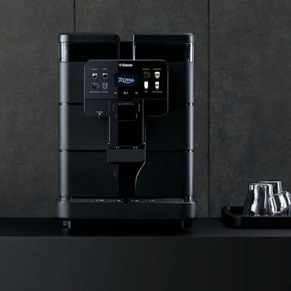 Кофемашина SAECO NEW ROYAL OTC, 1400 Вт, объем 2,5 л, для зерен 600 г, автокапучинатор, черная, 9J0080