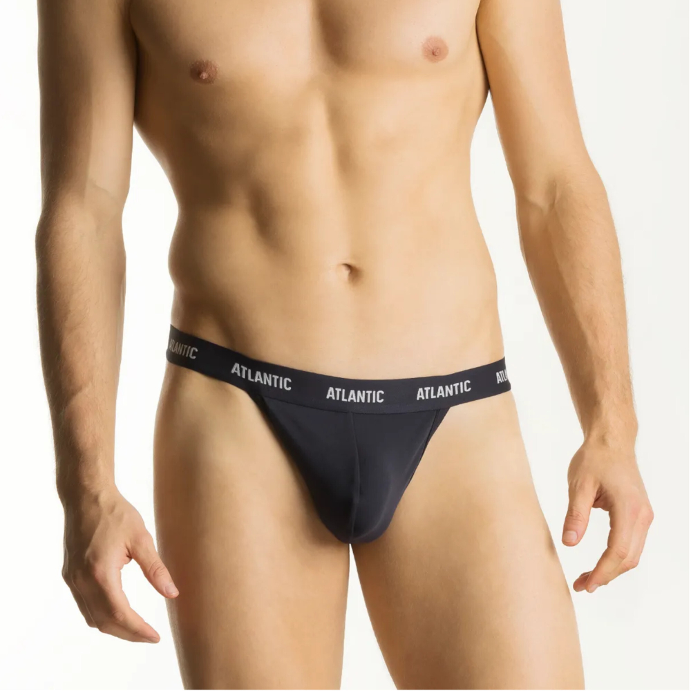 Мужские трусы джоки темно-синие ATLANTIC Jock Strap MP-1571