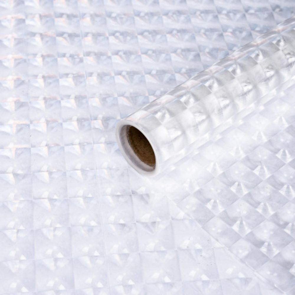 Пленка голограмма &quot;Квадрат&quot; 50см*6м БЕЛЫЙ