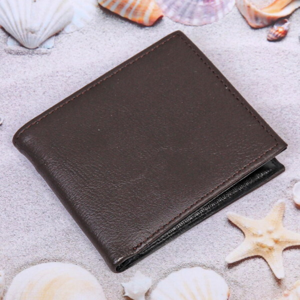 Кошелек мужской «Egoist», 3 кармана, цвет коричневый , 11*9,5см