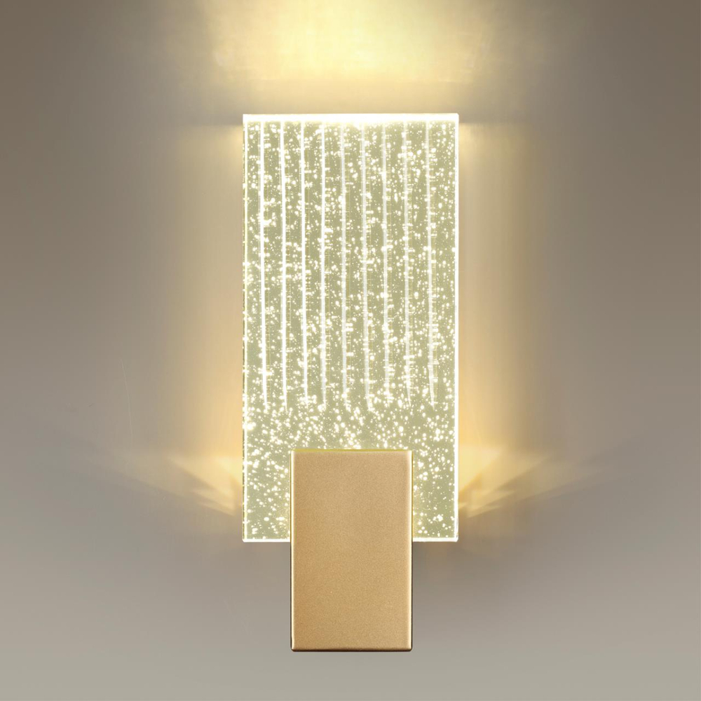 4362/5WL HIGHTECH ODL23 433 матовое золото/металл/стекло Настенный св-к IP20 LED 5W 218Лм 3000K RICCI
