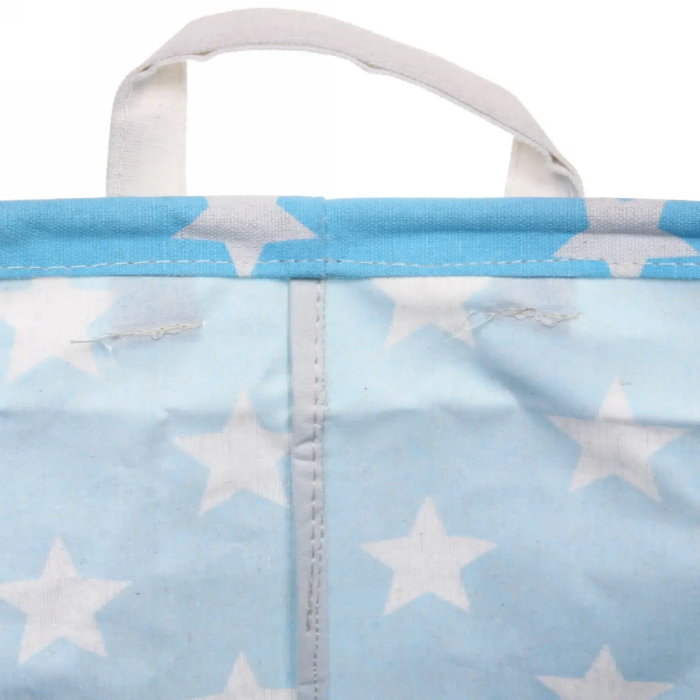 Корзина для хранения круглая Звезды 45*35 см голубой