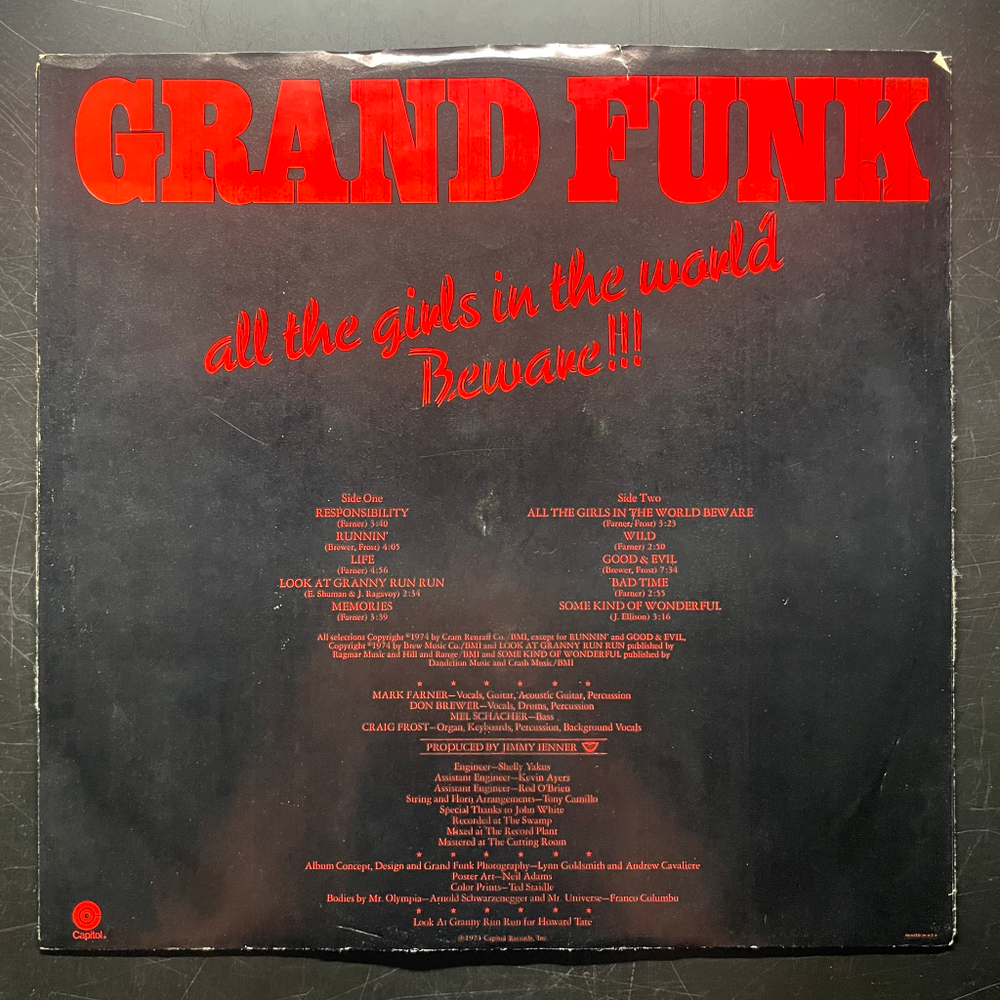 Grand Funk Railroad - All The Girls In The World Beware !!! (США 1974г.)