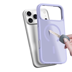 Матовый чехол фиолетового цвета с MagSafe для iPhone 17 Pro Max, серия Yind Series (Open Ring Version) от Dux Ducis