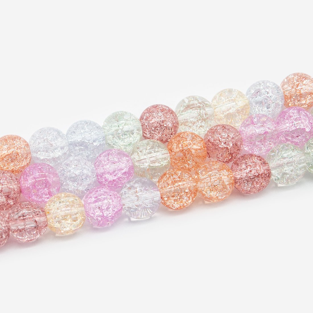 Сахарный кварц (имитация), оттенок "Микс", бусины в форме шара