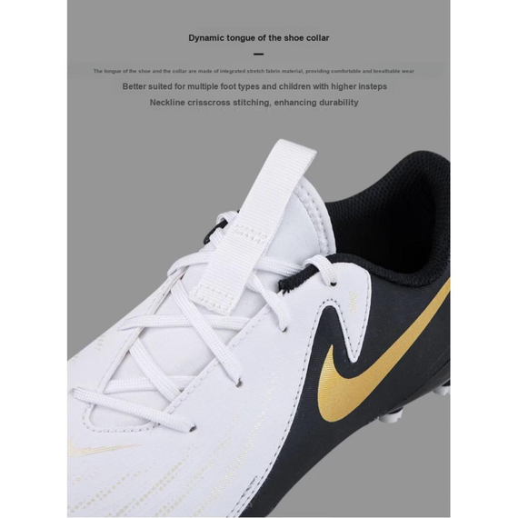 NIKE Jr. Phantom GX 2 Academy Детские футбольные бутсы Низкие Белый Черный Унисекс