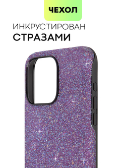 Чехол BROSCORP для Apple iPhone 15 Pro Max (арт.IP15PROMAX-CRYSTAL-PURPLE )